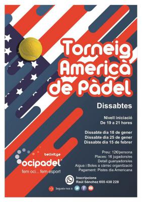 poster del torneo TORNEIG AMERICÀ - INICIACIÓ