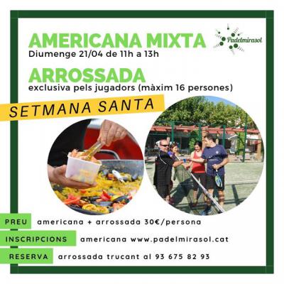 poster del torneo AMERICANA MIXTA + ARROSSADA