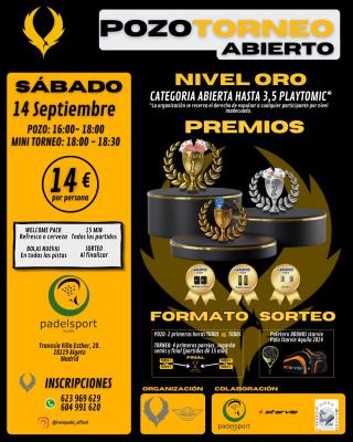 poster del torneo FENIX POZO PREMIOS METÁLICOS SORTEO PALA