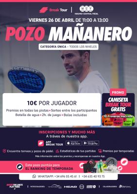 poster del torneo POZO MAÑANERO MADRID CENTRAL PÁDEL