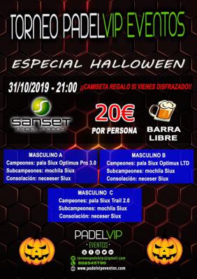 poster del torneo TORNEO PADELVIP EVENTOS ESPECIAL HALLOWEEN