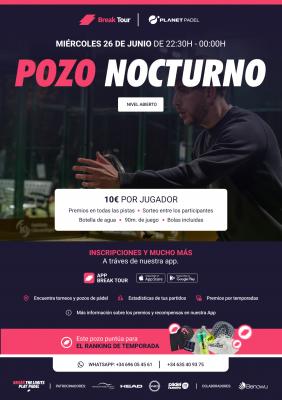 poster del torneo POZO NOCTURNO PLANET PADEL INDOOR