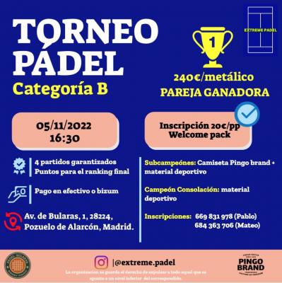 poster del torneo PADEL EXTREME