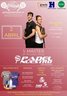 poster torneo 1R MÁSTER 2022 PADEL NUESTRO ESPLUGUES (2A PRUEBA 2022)