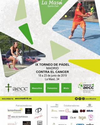 poster del torneo IX TORNEO DE PADEL CONTRA EL CANCER