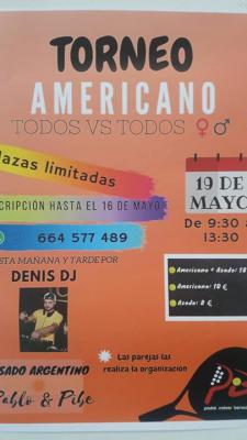 poster del torneo TORNEO AMERICANO TODOS VS TODOS