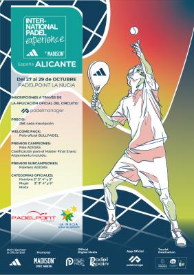 poster del torneo INTERNATIONAL PADEL EXPERIENCE (IPE) ALICANTE LA NUCIA