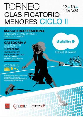 poster del torneo TORNEO CLASIFICATORIO MENORES CICLO II