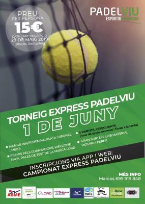 poster del torneo TORNEIG EXPRESS PADELVIU