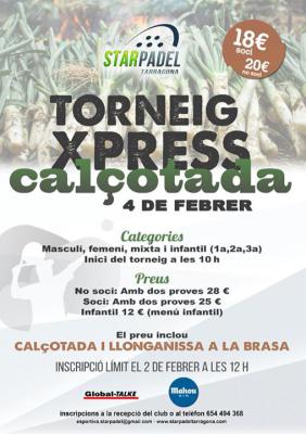 poster del torneo TORNEIG XPRESS + CALÇOTADA