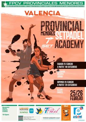 poster del torneo PROVINCIAL DE MENORES 7 PADEL VALENCIA