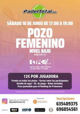 poster del torneo POZO FEMENINO NIVEL BAJO