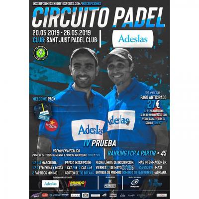 poster del torneo IV PRUEBA CIRCUITO PADEL ADESLAS