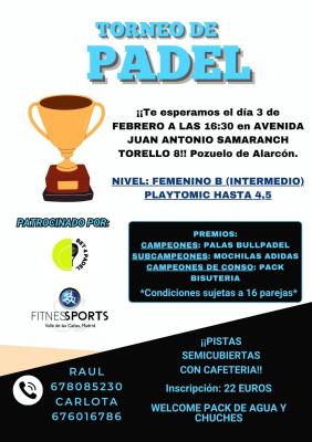 poster del torneo TORNEO FEMENINO B BET4PADEL