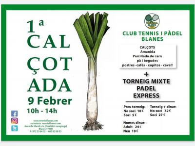 poster del torneo 1ª CALÇOTADA + TORNEIG MIXTE