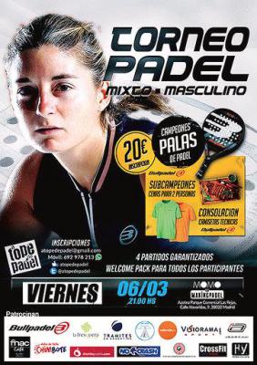 poster del torneo TORNEO DE PADEL MIXTO - MASCULINO