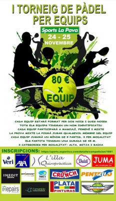 poster del torneo 1er TORNEIG X EQUIPS SPORTS LA PAVA