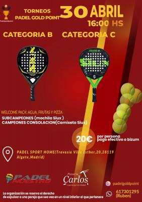 poster del torneo XXVIII TORNEO PADELGOLDPOINT