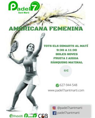 poster del torneo AMERICANA FEMENINA CADA MARTES