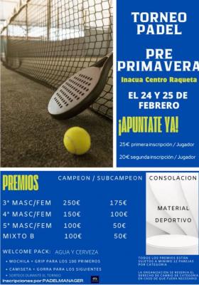 poster del torneo TORNEO DE PADEL PRE-PRIMAVERA