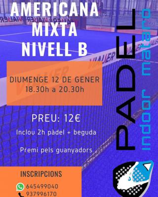 poster del torneo AMERICANA MIXTA NIVELL B