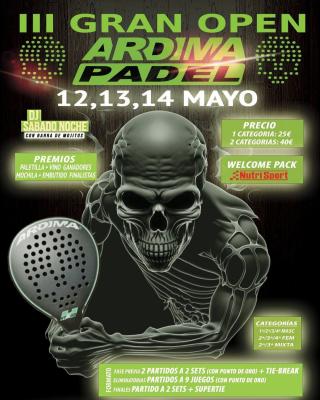 poster del torneo III GRAN OPEN ARDIMA PADEL