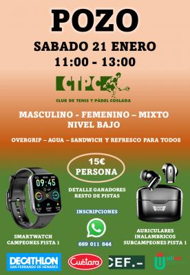 poster del torneo POZO SABADO 21