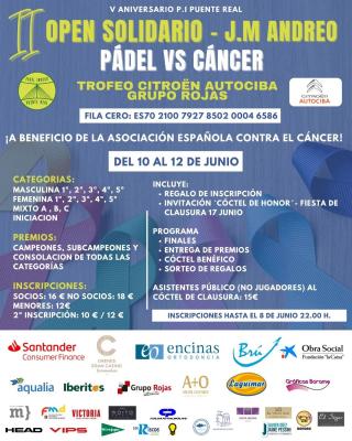 poster del torneo 𝗜𝗜 𝗢𝗣𝗘𝗡 𝗦𝗢𝗟𝗜𝗗𝗔𝗥𝗜𝗢 𝗣𝗔𝗗𝗘𝗟 𝗩𝗦 𝗖𝗔𝗡𝗖𝗘𝗥