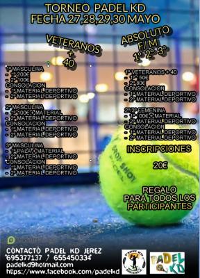 poster del torneo TORNEO DE PADEL KD