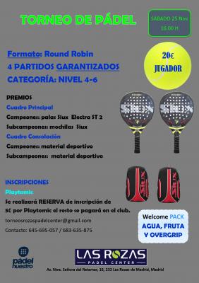 poster del torneo TORNEO DE PÁDEL