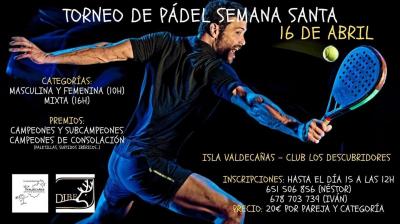 poster torneo TORNEO DE PADEL SEMANA SANTA