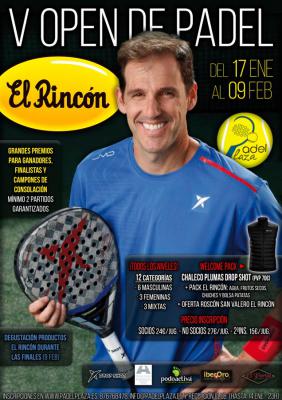 poster del torneo V OPEN DE PADEL EL RINCÓN