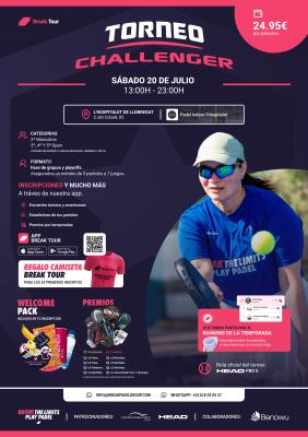 poster del torneo TORNEO CHALLENGER PADEL INDOOR L'HOSPITALET BY BREAK TOUR