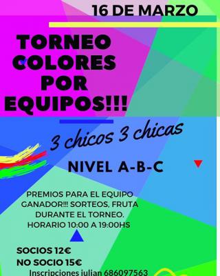 poster del torneo TORNEO COLORES POR EQUIPOS