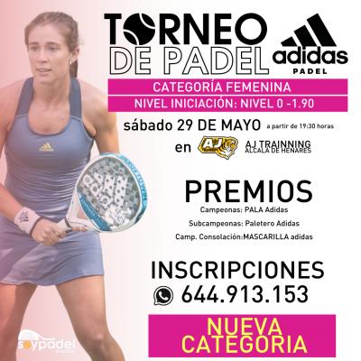 poster del torneo TORNEO FEMENINO ADIDAS PADEL