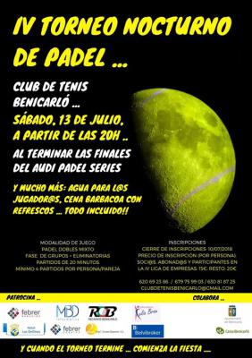 poster torneo IV TORNEO NOCTURNO MIXTO