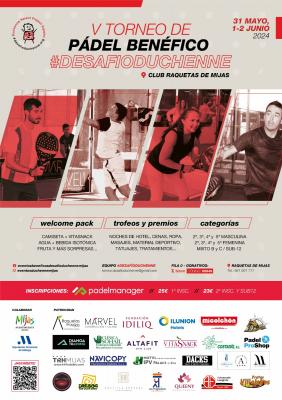 poster torneo V TORNEO DE PÁDEL BENÉFICO #DESAFÍODUCHENNE