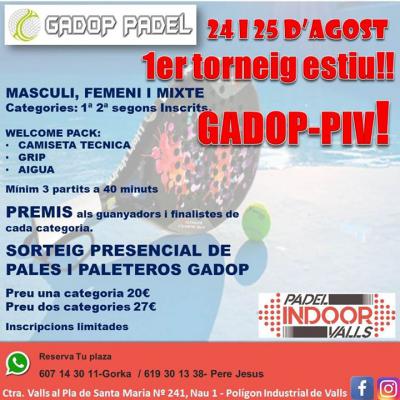 poster del torneo 1ER TORNEIG DE ESTIU GADOP-PIV