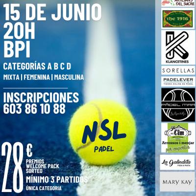 poster torneo NSL PADEL