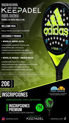 poster del torneo TORNEO KEEPADEL & HANGAR DEL PÁDEL