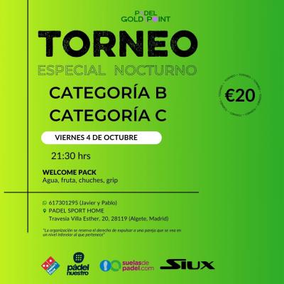 poster del torneo ESPECIAL TORNEO NOCTURNO