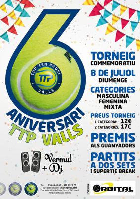 poster del torneo TORNEIG 6e ANIVERSARI