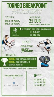 poster torneo BREAK POINT ACADEMY