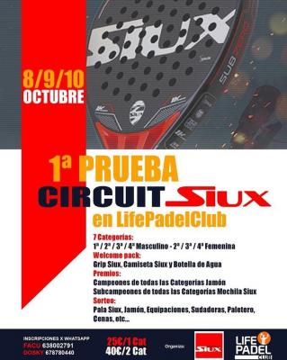 poster del torneo 1ª PRUEBA CIRCUIT SIUX