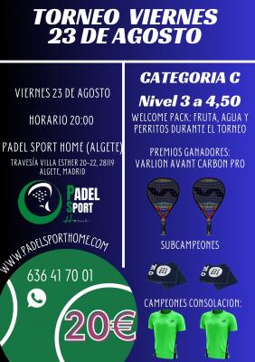 poster del torneo TORNEO NOCTURNO VIERNES 23 DE AGOSTO