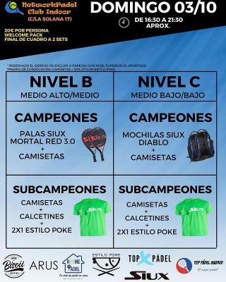 poster del torneo TORNEO TOP PADEL MADRID