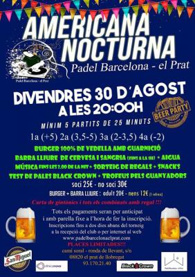 poster del torneo 6A AMERICANA NOCTURNA 