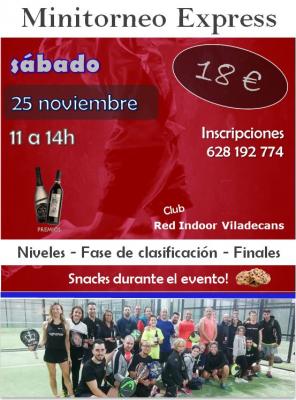 poster del torneo 🎾 MINITORNEO EXPRESS NEXUS PADEL !