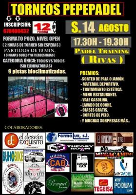 poster del torneo TORNEO PEPEPADEL