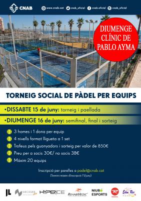 poster torneo TORNEO SOCIAL DE PADEL POR EQUIPOS